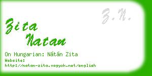 zita natan business card