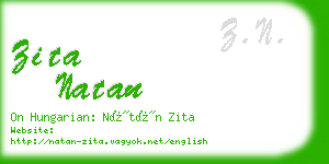 zita natan business card